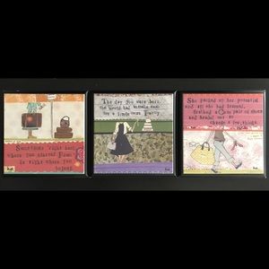 Curly Girl Designs Block Art 3-Piece Set